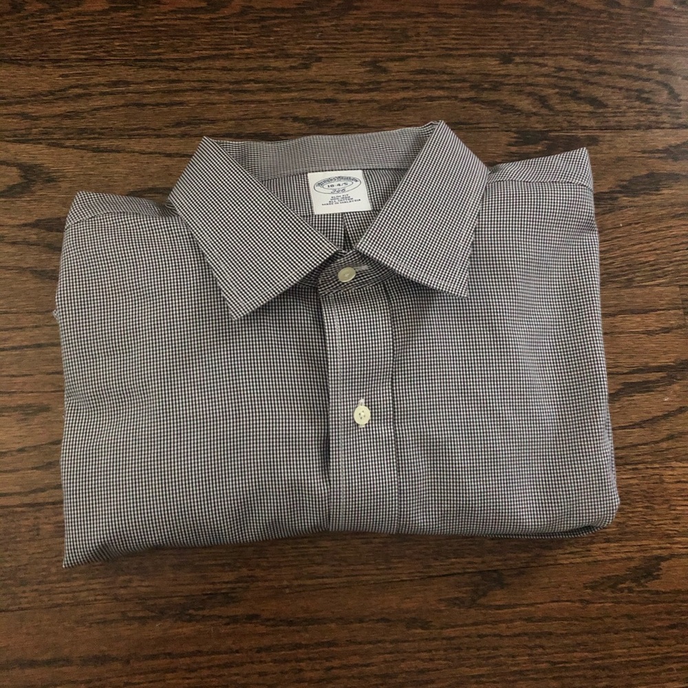 Brooks Brothers Micro Gingham Burton Down